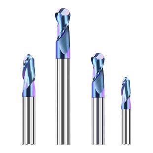 硬质合金钨钢涂层球刀二刃球型铣刀进口加硬HRC65度数控CNC刀刃具