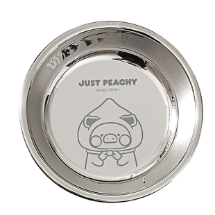 川岛屋&lulu猪联名 不锈钢盘儿童餐盘防摔盘子家用辅食碗宝宝餐具