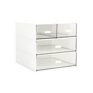 亚克力置物架桌面透明收纳盒抽屉式书桌宿舍文具收纳柜化妆品ins