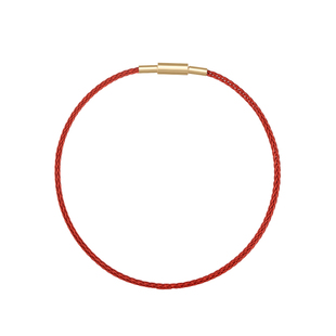 新年红色钢丝好运手绳女生本命年超细编织绳手工diy手链蛇年红绳