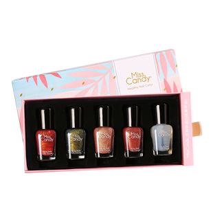 Miss Candy/糖果小姐健康甲油可撕拉免烤快干显白潮流指甲油套装