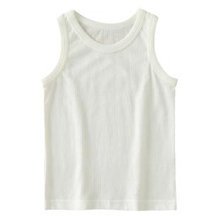 纯白色儿童背心夏季纯棉男童女童吊带内衣婴儿宝宝内穿打底衫百搭