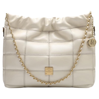 梦特娇小香风菱格链条斜挎包