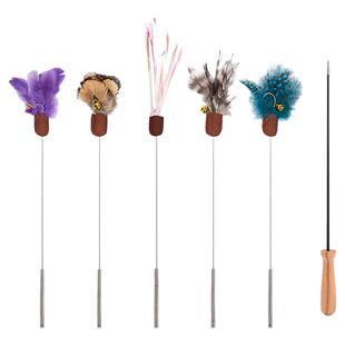 CFA赛级逗猫棒猫咪玩具逗猫棒长杆替换头质量好的逗猫棒逗猫神器