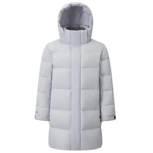 千仞岗冬季新款中长款立领纯色男款羽绒服外套简约加厚外套