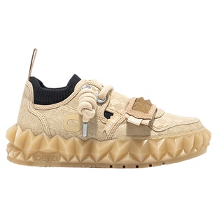 OETZI冰人奥兹格纹果冻鞋女春秋季休闲帆布鞋男 商场同款丑萌鞋