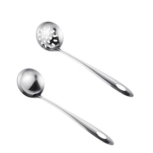 不锈钢汤勺家用盛汤盛粥大勺子长柄小号火锅专用漏勺锅铲厨具套装