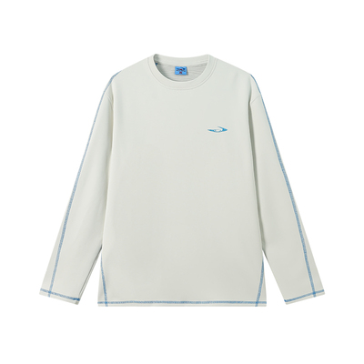 江南先生NewJNXS石墨烯迪桑绒锁温长袖T恤三针五线植绒宽松上衣