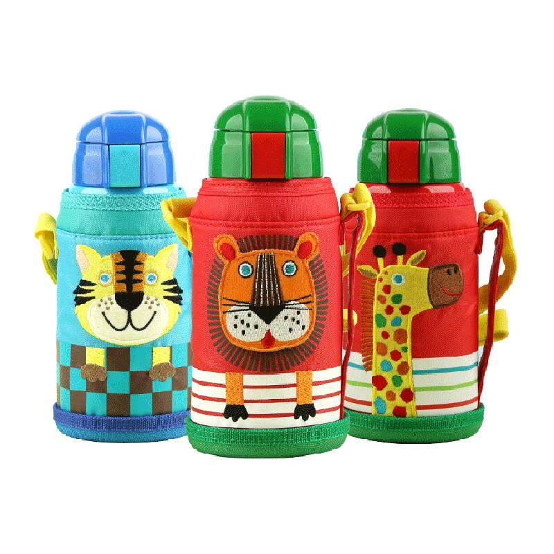 TIGER/虎牌萌趣卡通真空不锈钢吸管保温杯儿童学生上学专用保冷