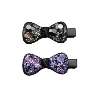 边夹侧边碎发一字夹小号蝴蝶结发卡头饰刘海鸭嘴夹水钻发夹女前额