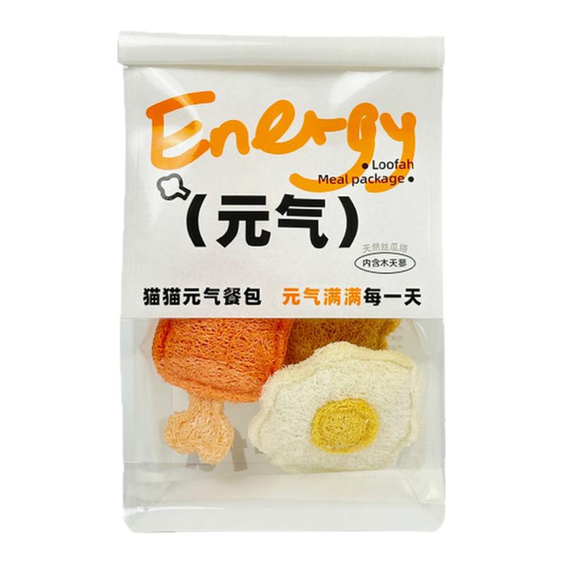 宠物猫解闷玩具丝瓜络洁齿磨牙