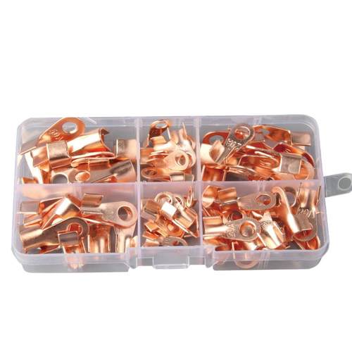 OT紫铜开口鼻 冷压端子 铜鼻子 接线耳压线鼻10A 20A 30A 40A 50A