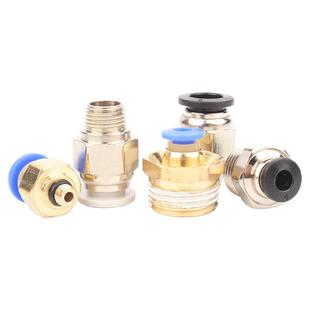 固万基快速接头PC螺纹直通快插气管接头气动元件PC8-02/10/12/16