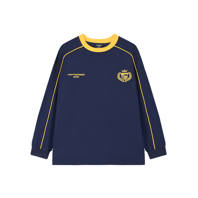 刺绣春季长袖男潮t恤上衣