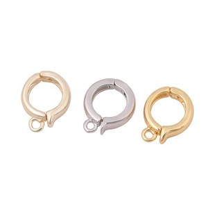 保色18k金吊坠连接扣手串手绳首饰扣头万能扣串珠项链绳头收尾扣