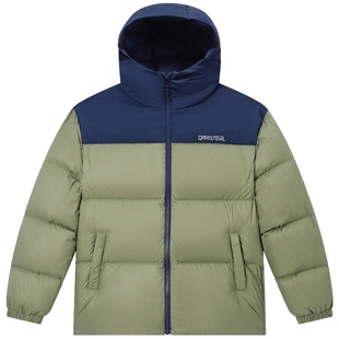 特步童装男童加厚款羽绒服2025秋冬新款儿童保暖外套拼接运动冬装