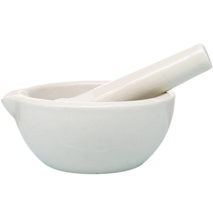 陶瓷乳钵研钵玻璃研钵研磨药器实验磨粉研药碗家用蒜泥捣碎磨棒