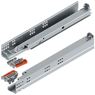 百隆托底轨道橱柜阻尼抽屉轨道反弹滑道托底轨导轨三节轨原装进口