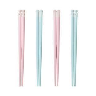 双枪儿童专用合金筷子可爱猫爪筷熊熊筷家用抗菌防霉耐高温6-12岁