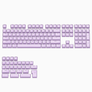 新款粉色水晶果冻键帽正刻透光机械键盘键帽68键/87键/108键冰透