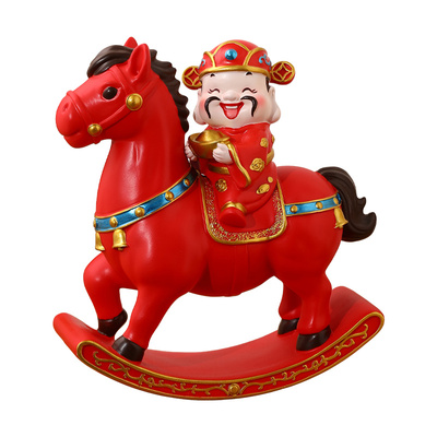 马上有钱摆件开业大吉收银台摆件