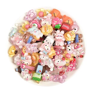 水晶卡通树脂diy小配件细闪晶透网红饰品奶油胶发饰手机壳手工品