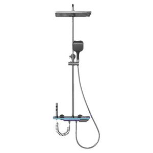 eclerbc爱登堡智能数显淋浴花洒套装枪灰色铜体家用恒温淋雨喷头