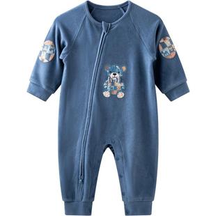 [玩偶之家]aqpa爱帕婴儿衣服德绒秋冬保暖毛绒宝宝连体衣哈衣外出