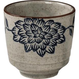 日式餐馆茶杯具手绘水杯简约杯子陶瓷杯樱花杯冷水古朴创意随手杯