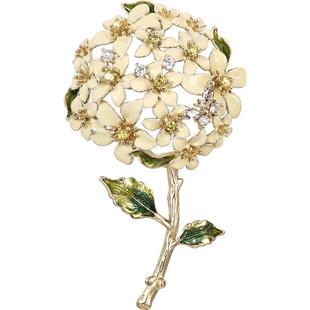 shes茜子奥莱乡间绿野原创清新滴油花簇胸针大号胸花小众别针配饰