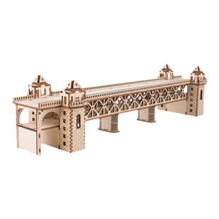 木制手工3D立体建筑模型拼装 武汉长江大桥拼图儿童成人益智玩具