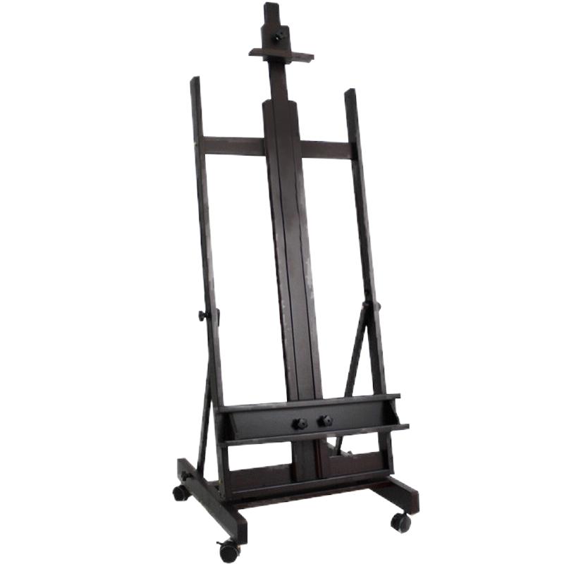 实木制画架黑胡桃色落地画架红胡桃油画架木质广告楼盘展示架包邮