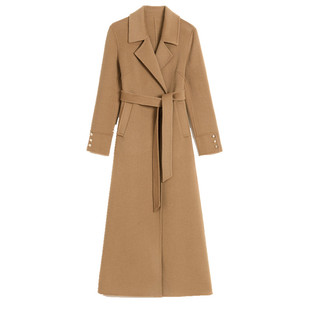 高级感赫本风双面羊绒大衣女长款2025秋冬新款羊毛呢外套过膝超长