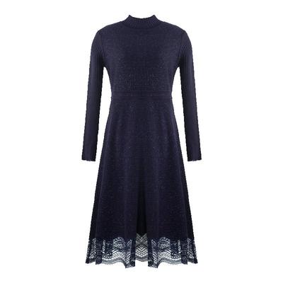 HONRN/红人银葱混纺蕾丝连衣裙