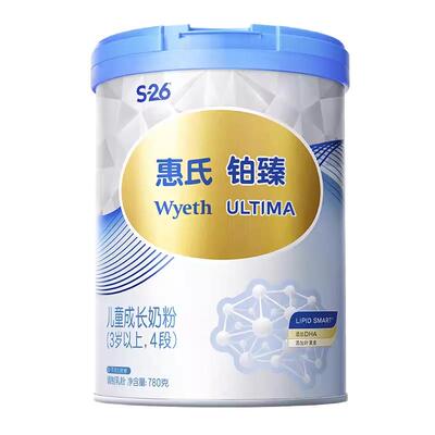 效期品】惠氏铂臻4段三岁以上儿童成长进口奶粉官方780g*1罐