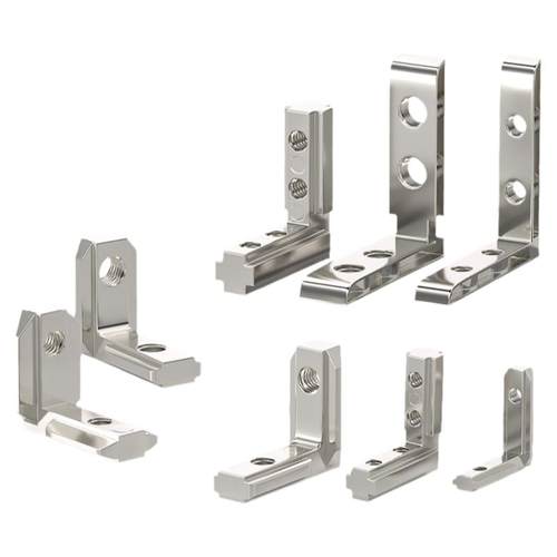 内置角槽连接件2020/3030/4040/4545铝型材配件L型直角固定欧国标