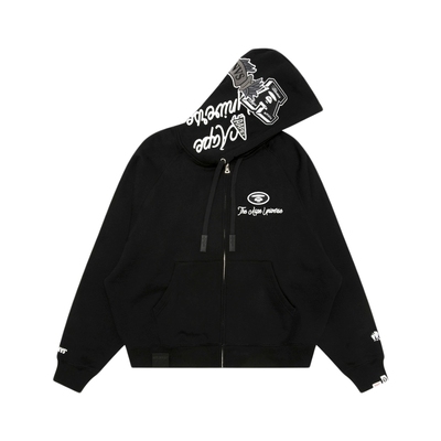 Aape校园猿人刺绣连帽薄绒卫衣