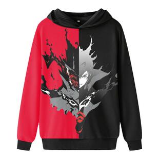 P5摩尔加纳卫衣潮流二次元宽松痛衫青少年动漫衣服秋冬季外套帽衫