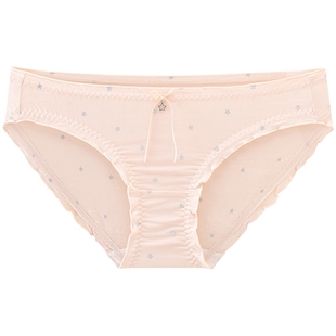 3件129|商场同款MYBODY内裤女甜美星星印花莫代尔女生低腰三角裤