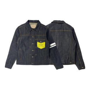 FAF原创日系复古宽松原浆牛仔外套男重磅原牛赤耳单宁牛仔夹克