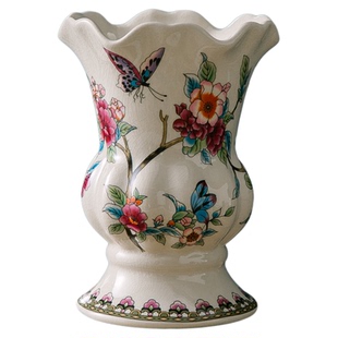 陶瓷花瓶复古青花瓷客厅小水培器皿插鲜花花盆轻奢高级感中式摆件