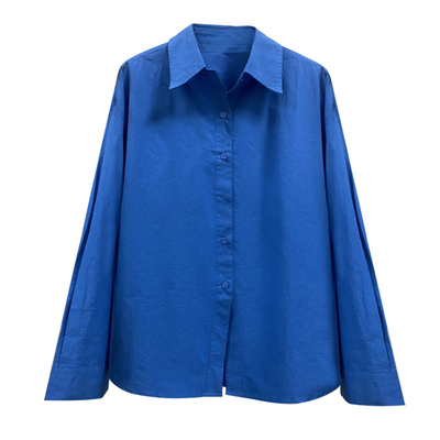 小众表妹宽松oversize长袖棉衬衫