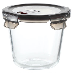 霜山玻璃汤碗深型可微波加热密封喝汤杯学生上班族带饭水果便当盒