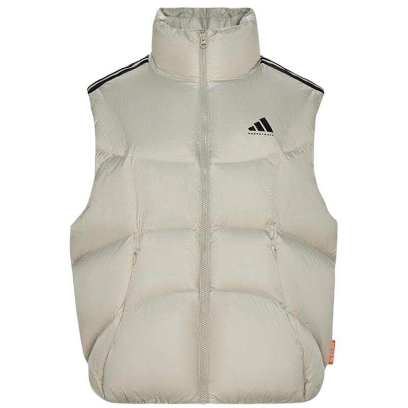 adidas阿迪达斯男子宽松篮球运动鸭绒羽绒背心马甲面包服KX4928