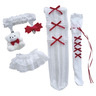 春夏Lolita甜妹叠穿中筒袜薄jk芭蕾袜子玩偶腿环