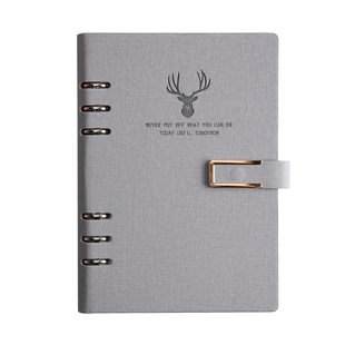 a5活页笔记本子商务记事本加厚纸6孔扣环可拆卸活页本子简约大学生日记本b5会议记录本办公文具定制可印logo