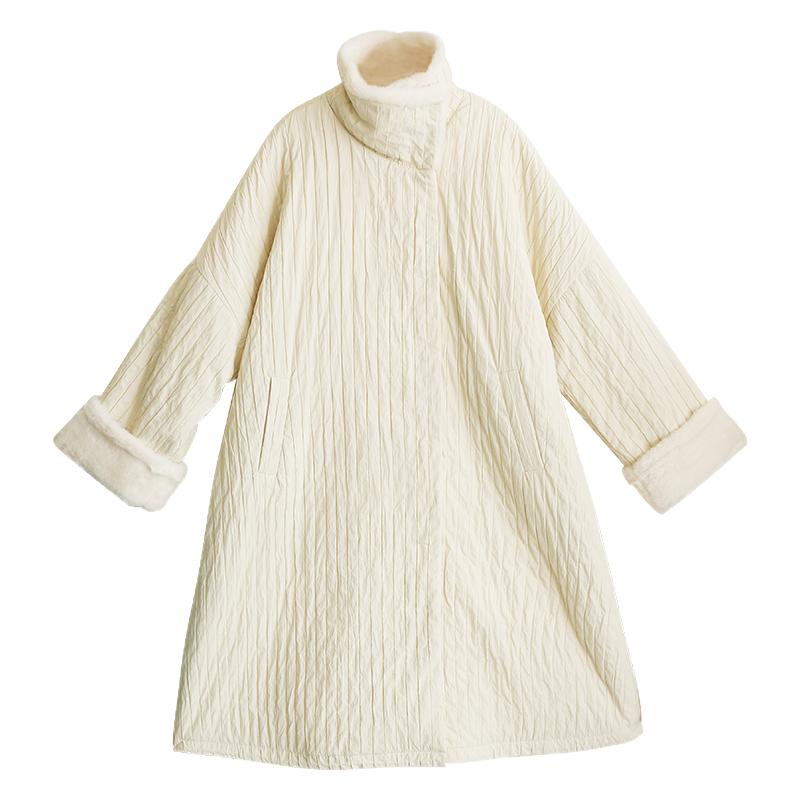 原创仿兔毛加厚棉服女款冬季棉衣