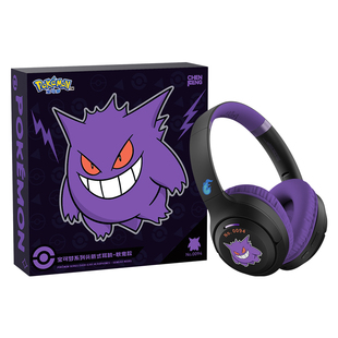 宝可梦PM25耿鬼头戴式蓝牙耳机无线降噪男女运动游戏耳麦2026新款