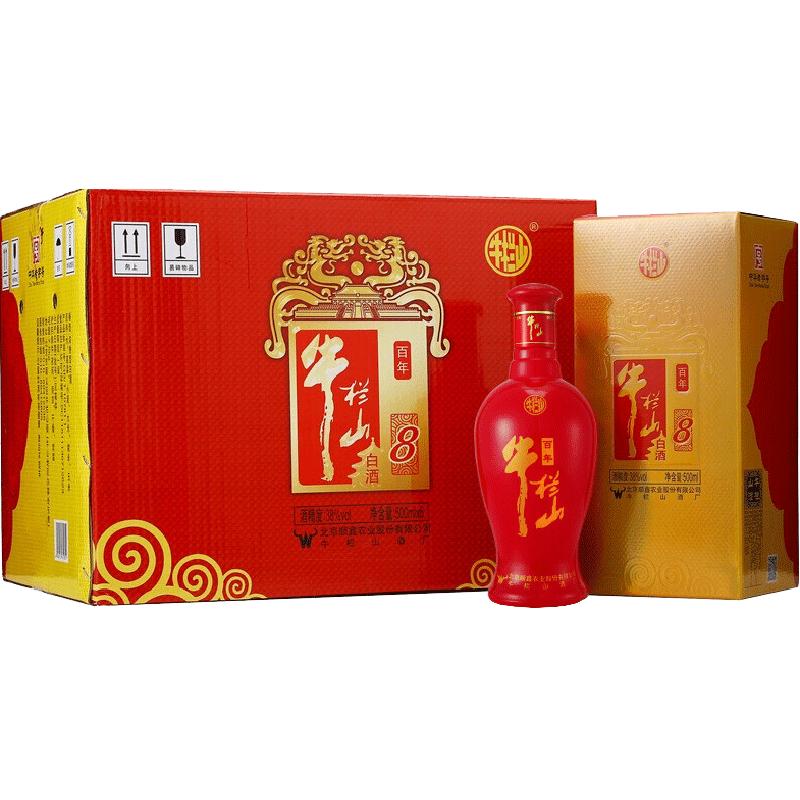 牛栏山38度浓香型白酒500ml×6瓶