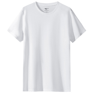 七匹狼男士短袖白色Tt恤纯棉打底内衣背心夏季半袖老头衫男款汗衫